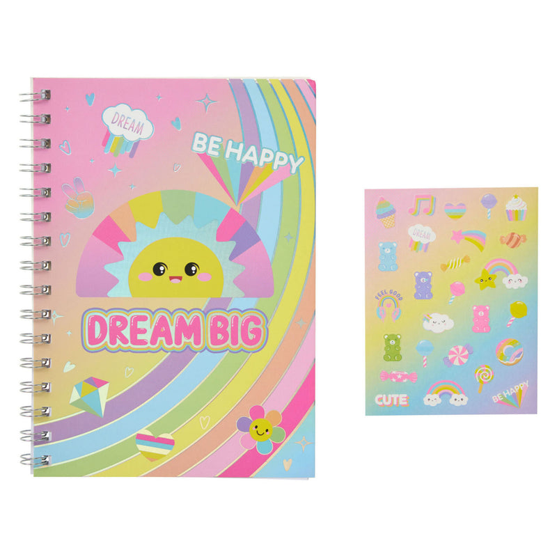 Chargez l'image dans la visionneuse de la galerie, Vrolijke schrijfwarenset - met notitieboek en stickers - 19dlg.