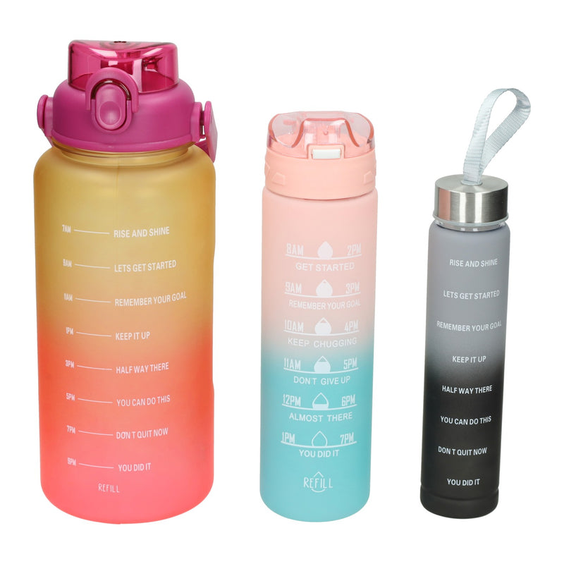 Afbeelding laden in galerijviewer, Set drinkflessen 270ml, 650ml en 1800ml