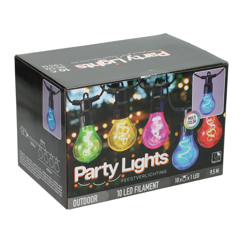 ギャラリービューアに画像をロードする, Multikleurige feestverlichting met 10 lampen