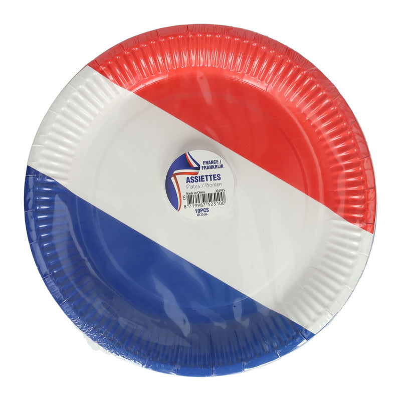 Afbeelding laden in galerijviewer, Papieren bord 23cm nederlandse franse vlag