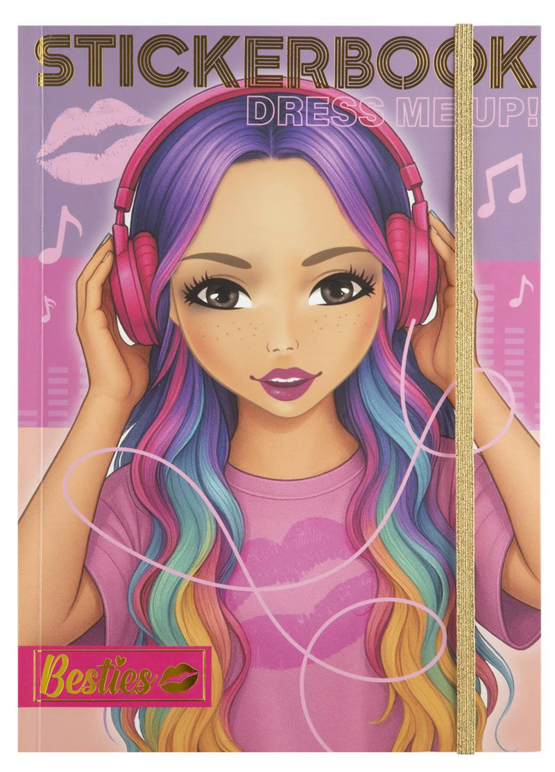 Afbeelding laden in galerijviewer, Besties dress me up! stickerboek neon a4