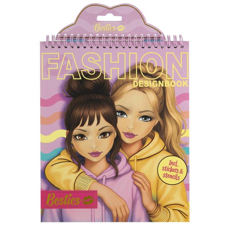 Cargue la imagen en el visor de la galería, Besties fashion designer book neon 24x20cm 20 vel 2 assorti