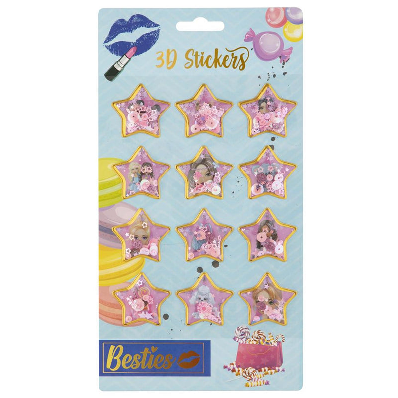 Afbeelding laden in galerijviewer, Grafix besties 3d glitter stickers pak a 12 stuks