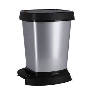 Afbeelding laden in galerijviewer, Rotho paso pedaalemmer 6l zilver metallic