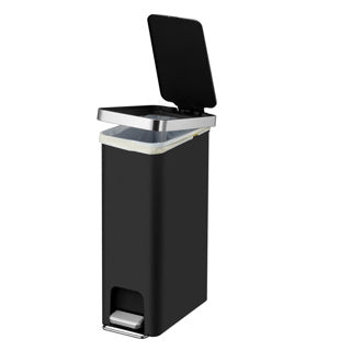 Chargez l'image dans la visionneuse de la galerie, Eko - hana slim pedaalemmer 40 liter - plastic - zwart - prullenbak