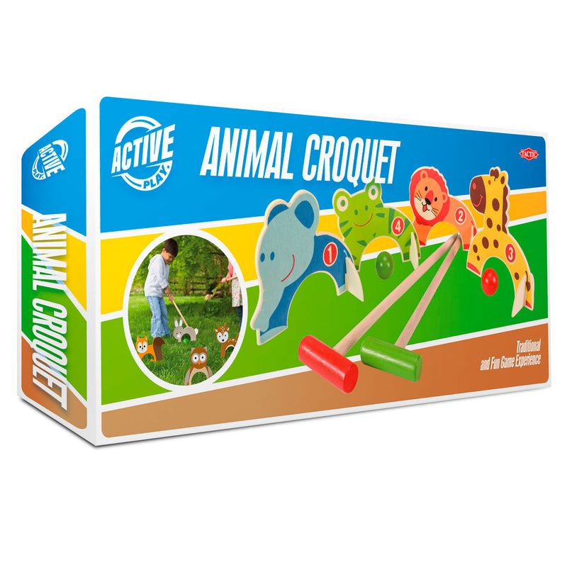 Load image into Gallery viewer, Tactic houten dieren croquet set