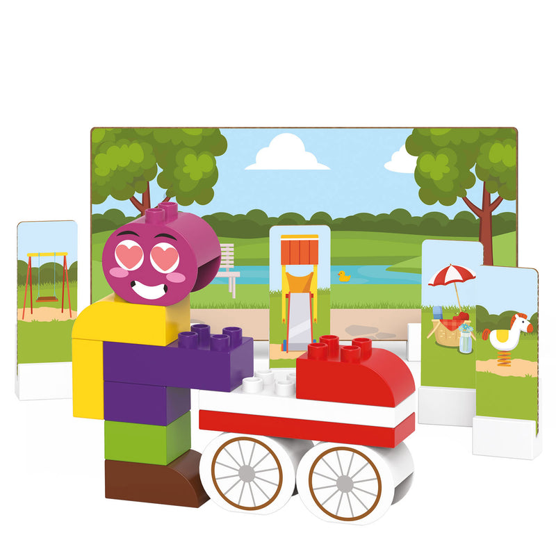 Load image into Gallery viewer, BiOBUDDi Bouwset Kinderwagen Wandeling, 27dlg.