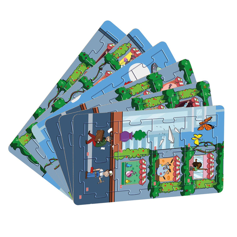 Load image into Gallery viewer, Biobuddi 2in1 puzzel en memo city life