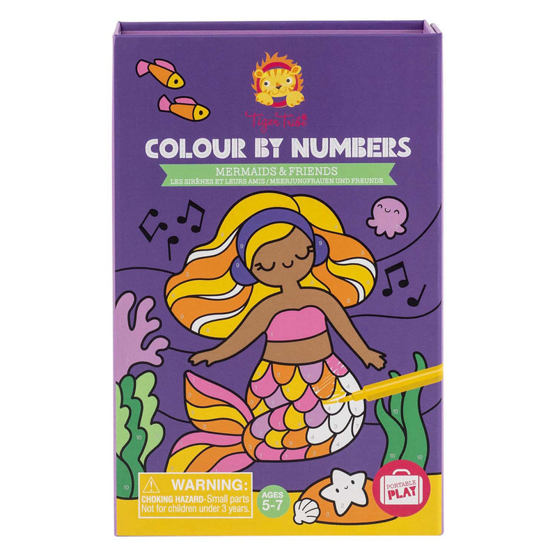 Afbeelding laden in galerijviewer, Tiger tribe meeneem colour by numbers mermaids +4 jaar*