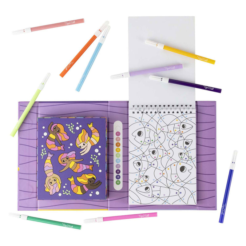 Afbeelding laden in galerijviewer, Tiger tribe meeneem colour by numbers mermaids +4 jaar*