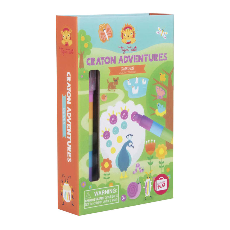 Chargez l'image dans la visionneuse de la galerie, Tiger tribe waskrijt kleurset crayon adventures tuin -