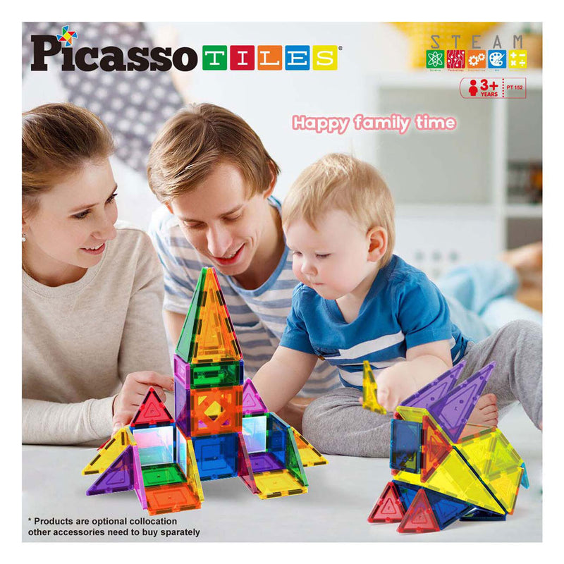 Afbeelding laden in galerijviewer, Picasso tiles tactic - constructiespeelgoed - magnetic tiles - magnetische tegels - blocks and mirrors set - stem speelgoed - creatief bouwspeelgoed - 152 delig - vanaf 3 jaar