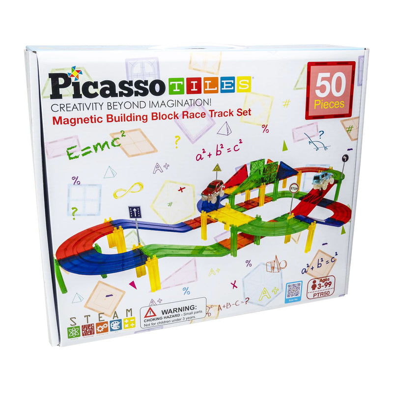 Load image into Gallery viewer, Selecta picassotiles race track - magnetische bouwtegels, 50dlg.