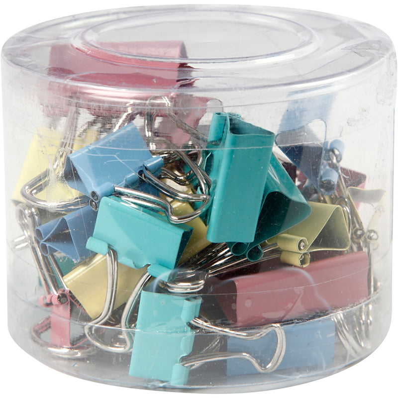 Load image into Gallery viewer, Https: www.cchobby.nl foldback-clips-b-15-19-25-mm-pastelkleuren-30-div-1-doos