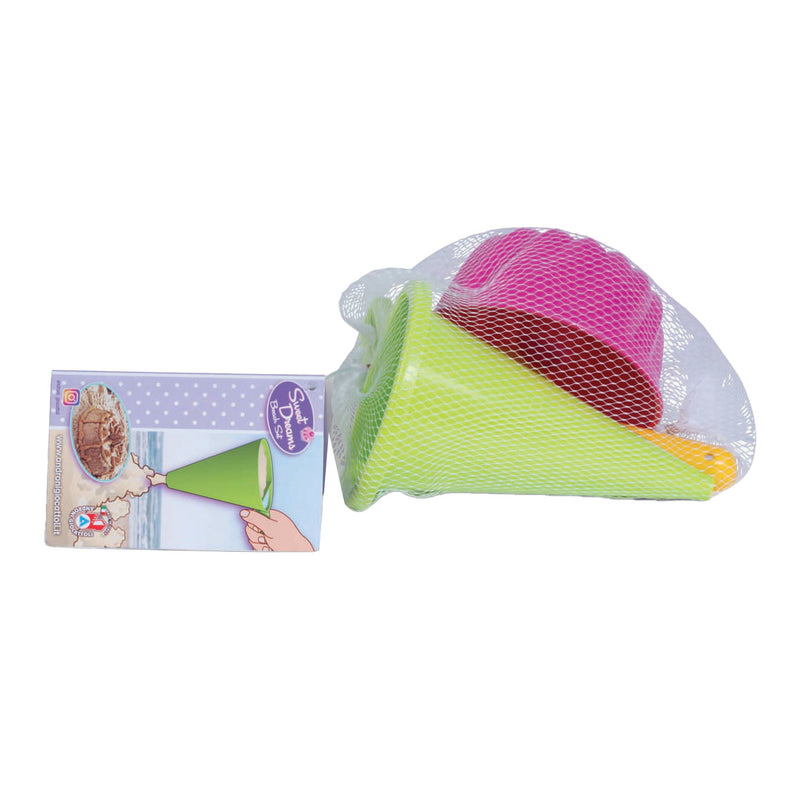 Load image into Gallery viewer, Androni zandtrechter met cake zandvorm en schep, 3dlg.