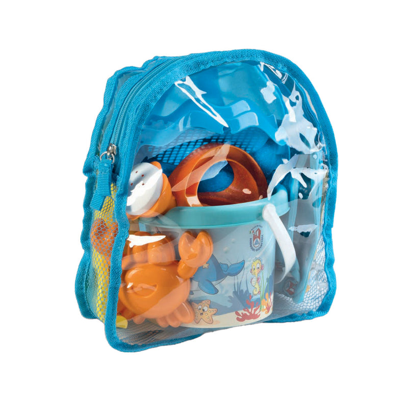 Load image into Gallery viewer, Androni rugzak met strandset zeedieren, 6dlg.