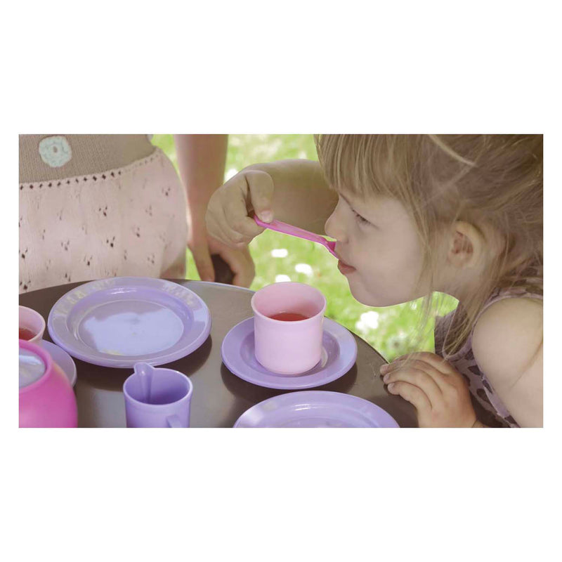 Load image into Gallery viewer, Dantoy koffieset roze, lila 17dlg.