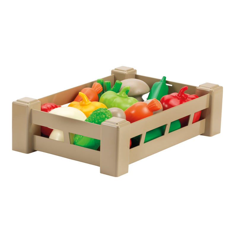 Afbeelding laden in galerijviewer, Ecoffier kratje met kunststof fruit en groenten assorti