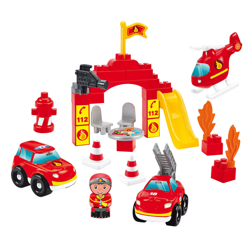 Load image into Gallery viewer, Abrick Bouwblokken Brandweer in Opbergbox, 45dlg.