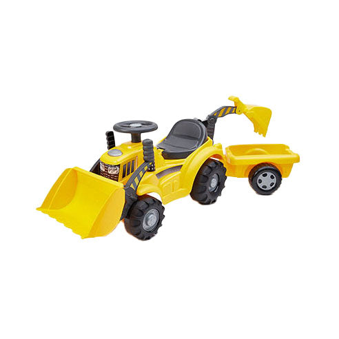ギャラリービューアに画像をロードする, Ecoiffier looptractor met voorlader en wagen
