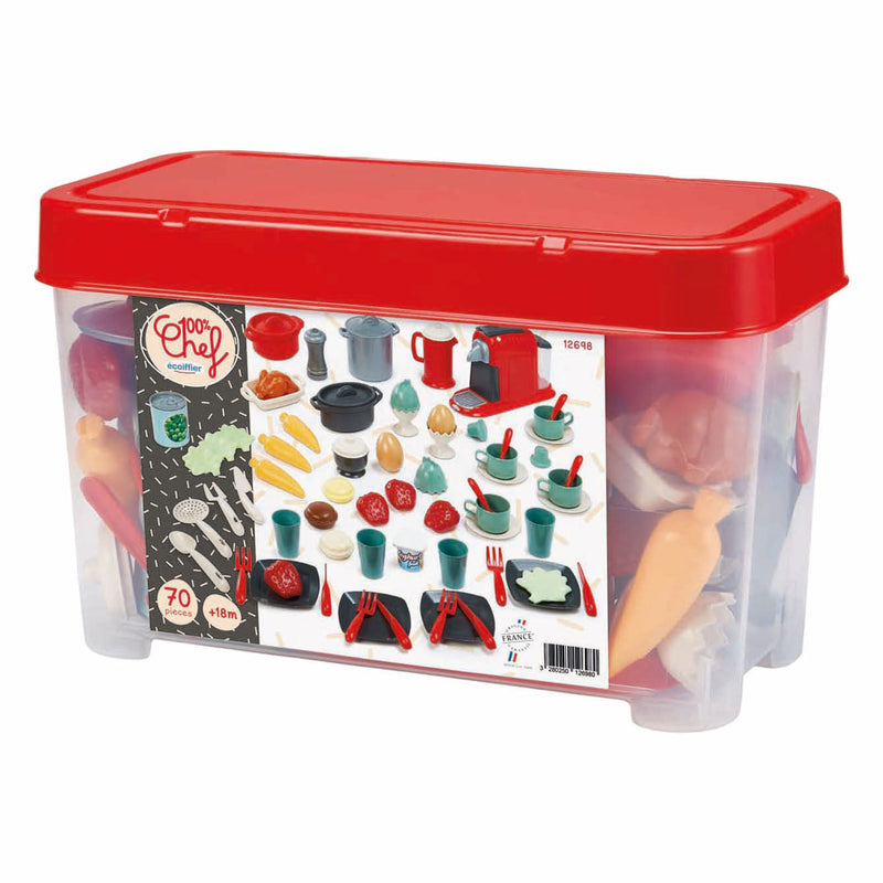 Load image into Gallery viewer, Écoiffier ecoiffier 100% chef servies in opbergbox - 70dlg.