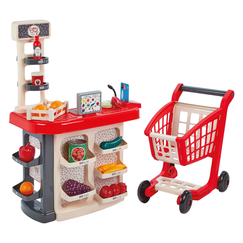 Afbeelding laden in galerijviewer, Ecoiffier 100% chef winkelbalie en winkelwagen - 20dlg.