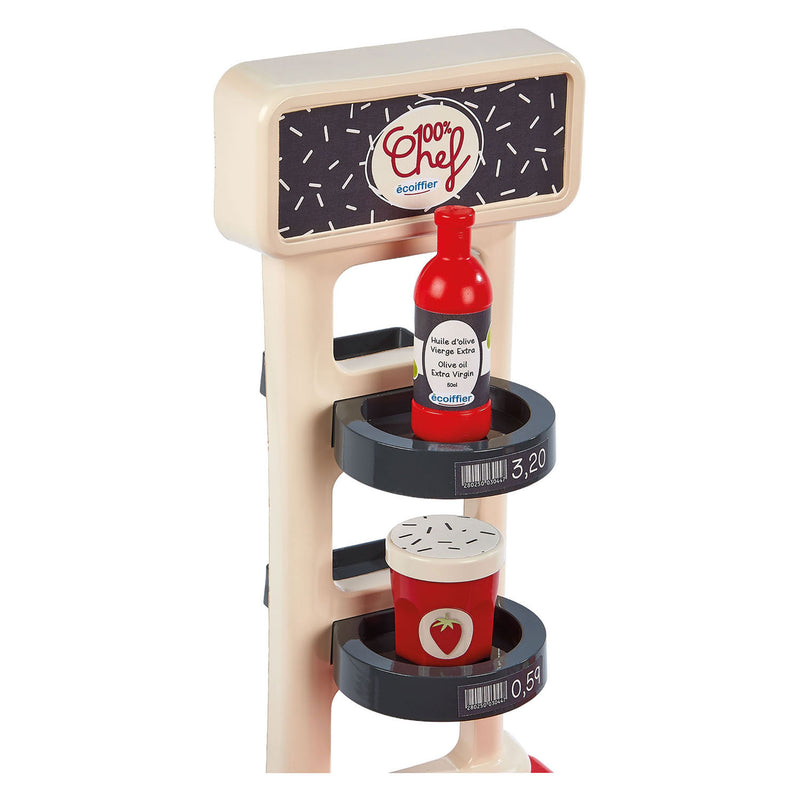 ギャラリービューアに画像をロードする, Ecoiffier 100% chef winkelbalie en winkelwagen - 20dlg.