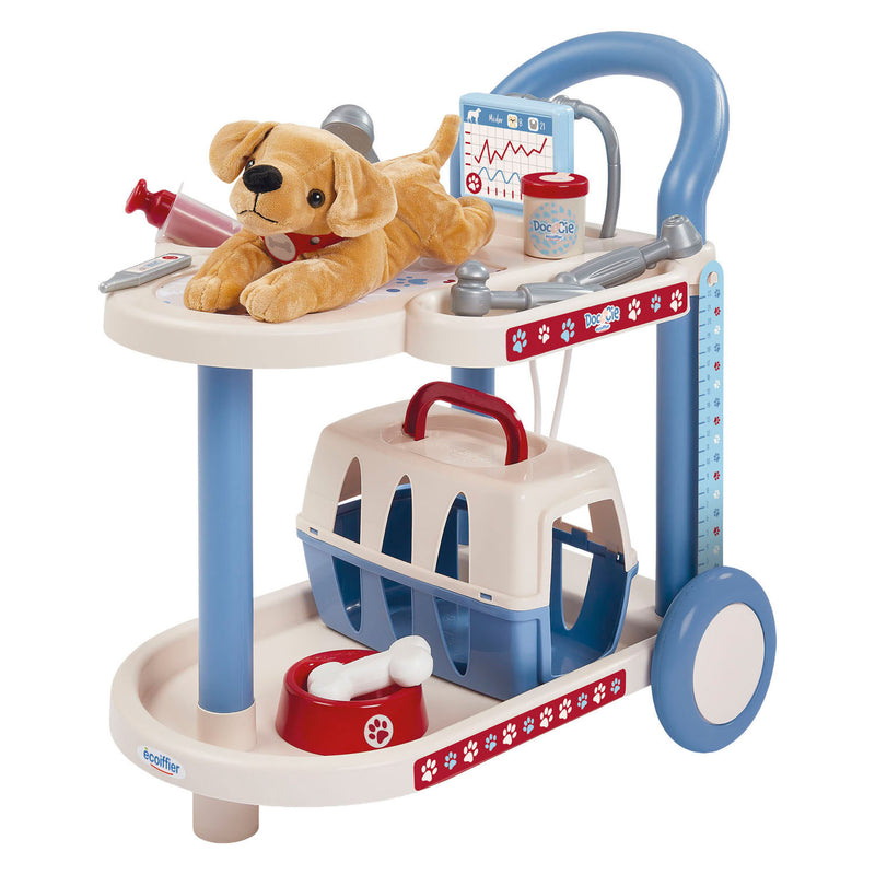 Chargez l'image dans la visionneuse de la galerie, Ecoiffier doc cie dierenartsen trolley met hond - 14dlg.