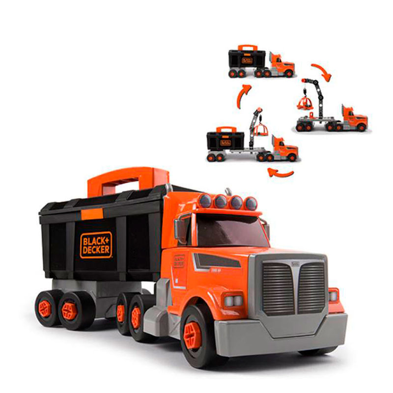 Load image into Gallery viewer, Smoby black decker gereedschapskist vrachtwagen