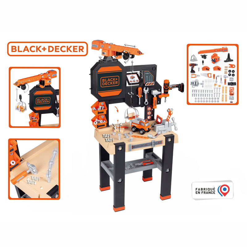 Load image into Gallery viewer, Smoby Black Decker Speelgoedwerkbank met Kraan, 94dlg.