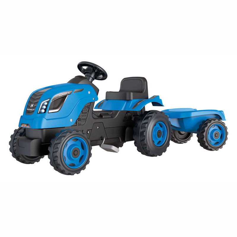 Load image into Gallery viewer, Smoby farmer xl traptractor met trailer blauw