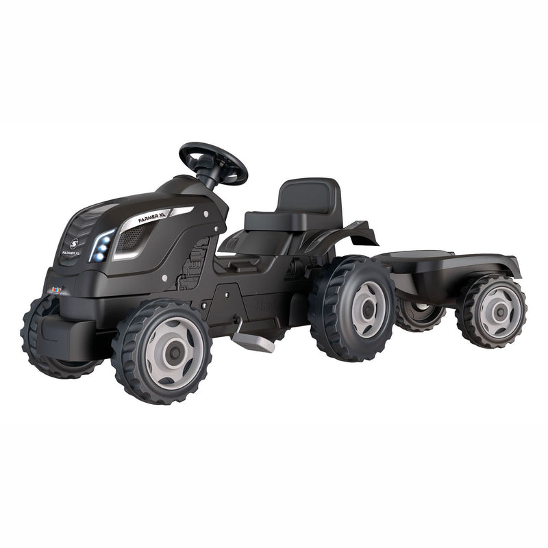 Load image into Gallery viewer, Smoby farmer xl traptractor met trailer zwart