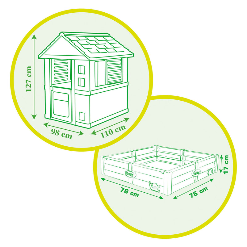 Load image into Gallery viewer, Smoby square speelhuis met zandbak