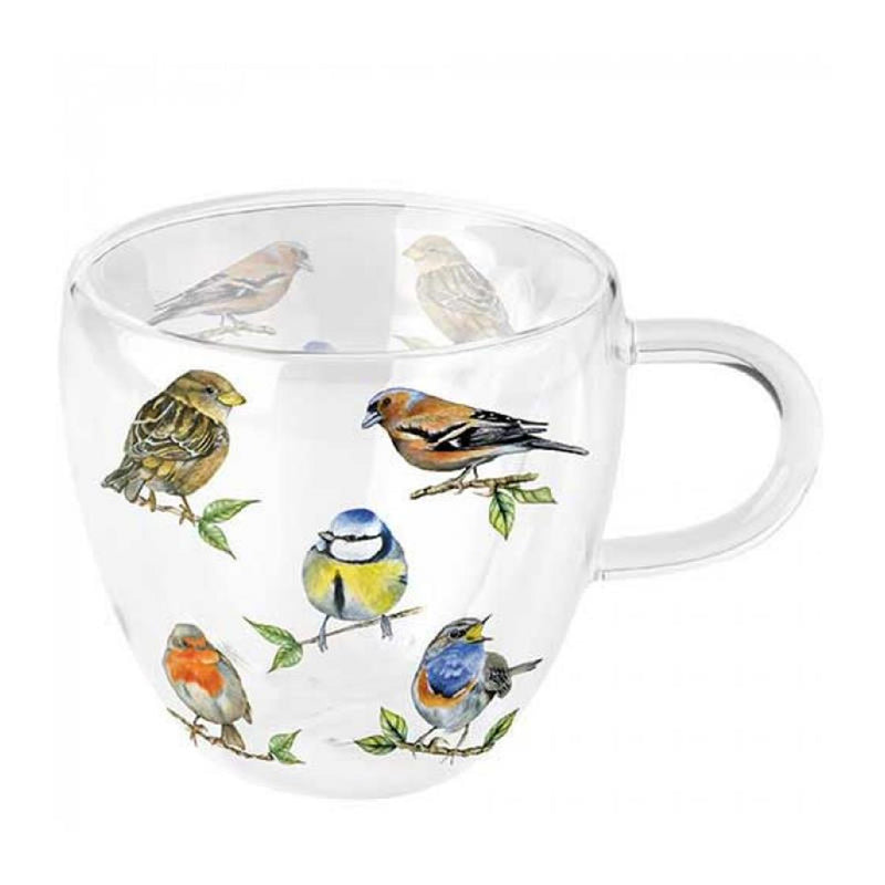 Load image into Gallery viewer, Ambiente glas bird species white