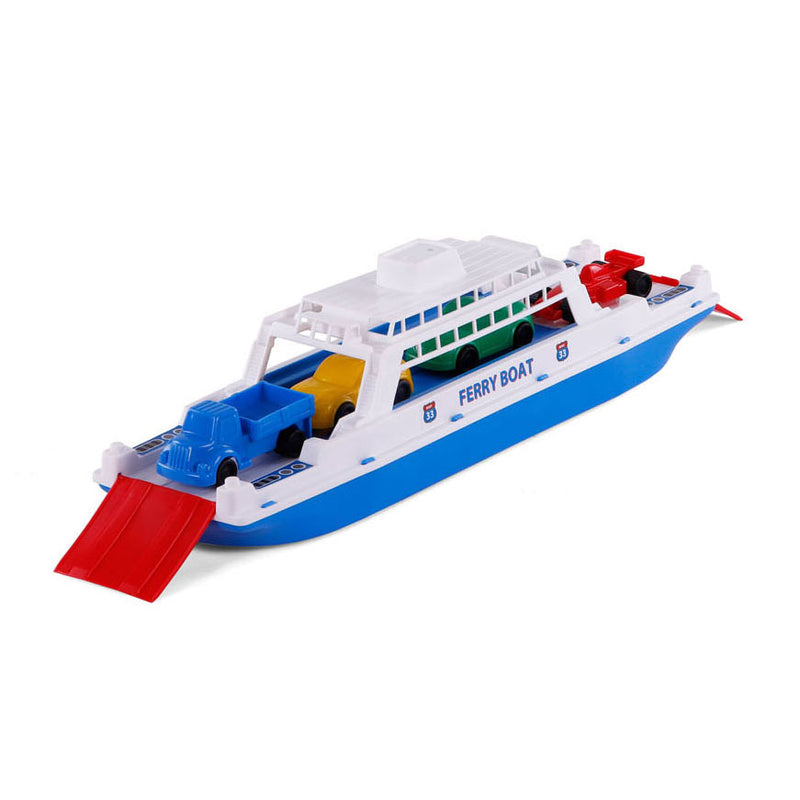 ギャラリービューアに画像をロードする, Merkloos overige merken veerboot 45 cm + 4 voertuigen