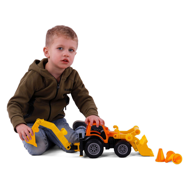 Afbeelding laden in galerijviewer, Cavallino grip graafmachine tractor met rubberbanden, 38,5cm