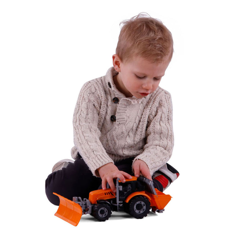 Chargez l'image dans la visionneuse de la galerie, Cavallino tractor met sneeuw ploeg geel, schaal 1:32