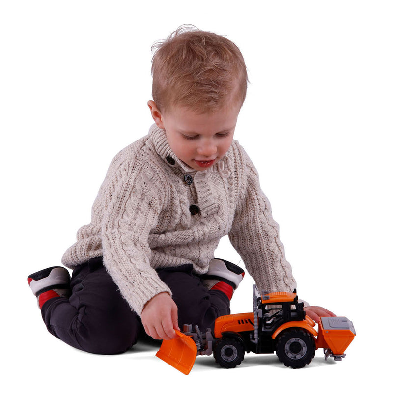 Chargez l'image dans la visionneuse de la galerie, Cavallino tractor met sneeuw ploeg geel, schaal 1:32