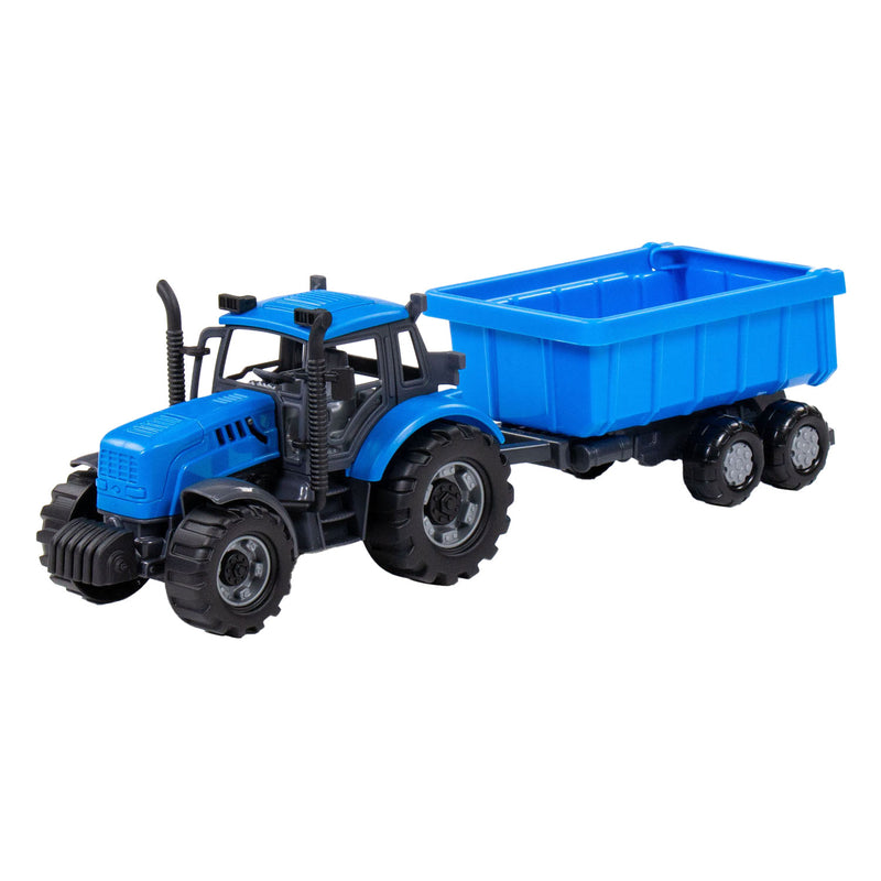 ギャラリービューアに画像をロードする, Cavallino tractor met kiepwagen aanhangwagen blauw, schaal 1:32