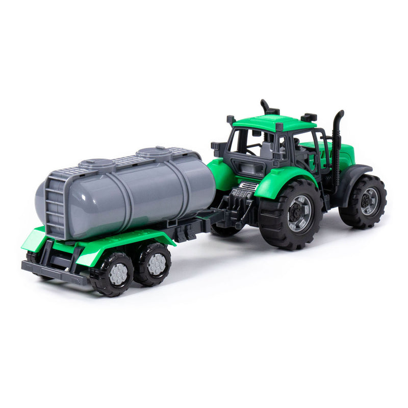 Afbeelding laden in galerijviewer, Cavallino tractor met tankwagen groen, schaal 1:32