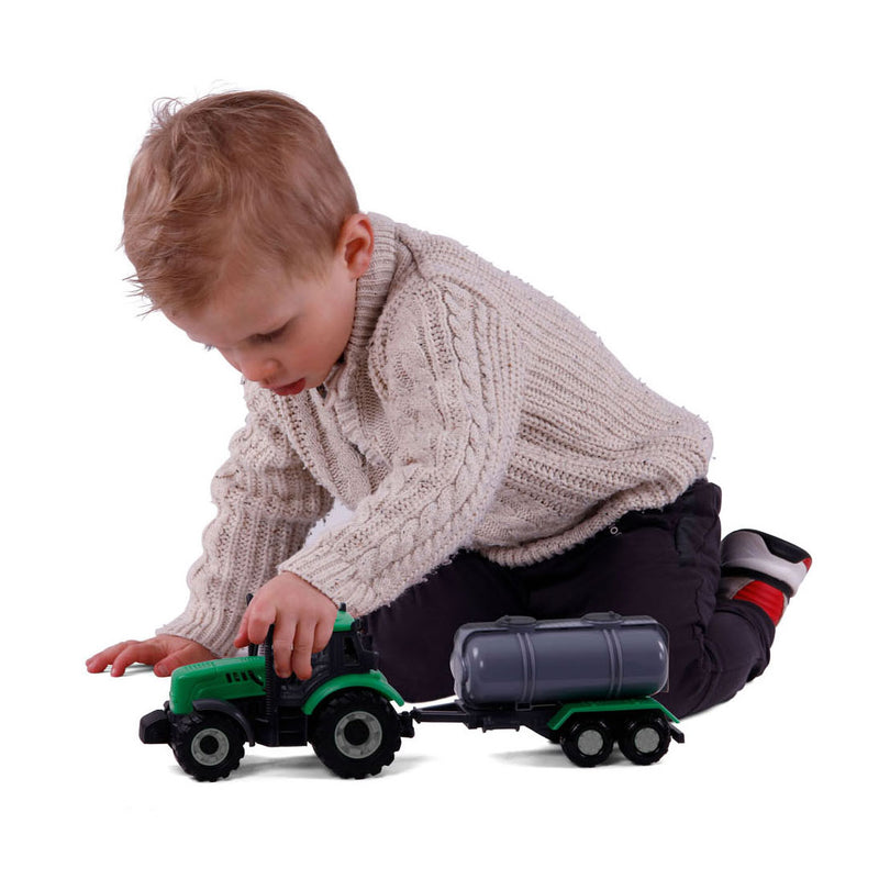Afbeelding laden in galerijviewer, Cavallino tractor met tankwagen groen, schaal 1:32