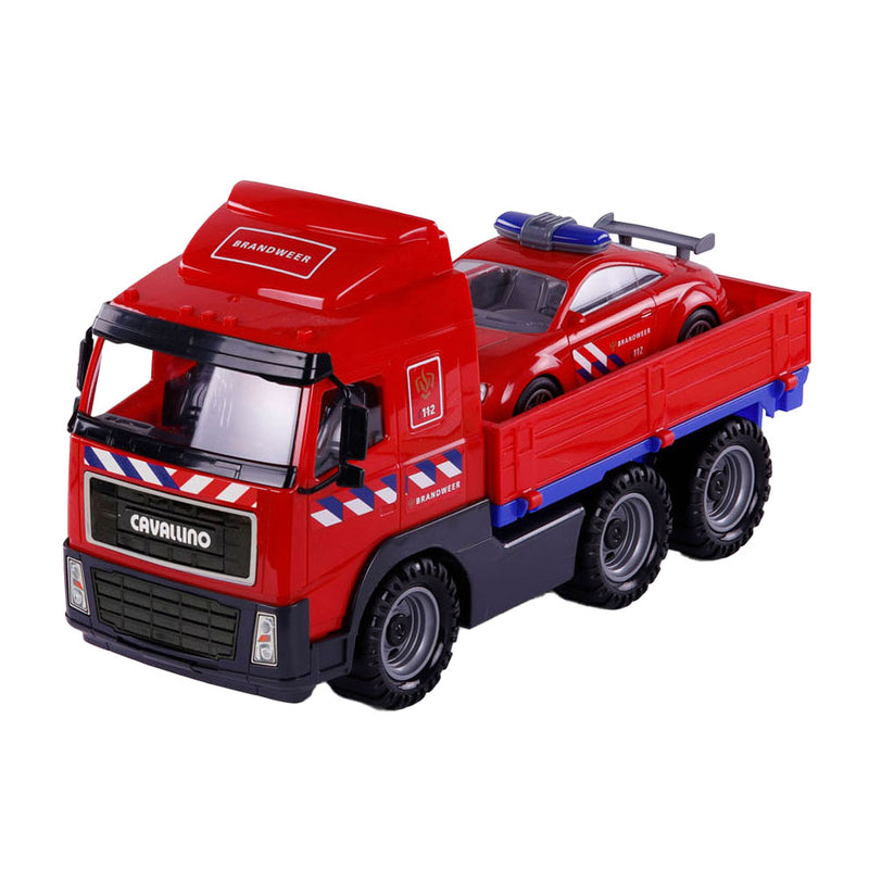 Load image into Gallery viewer, Cavallino brandweervrachtwagen en brandweerauto, schaal 1:16