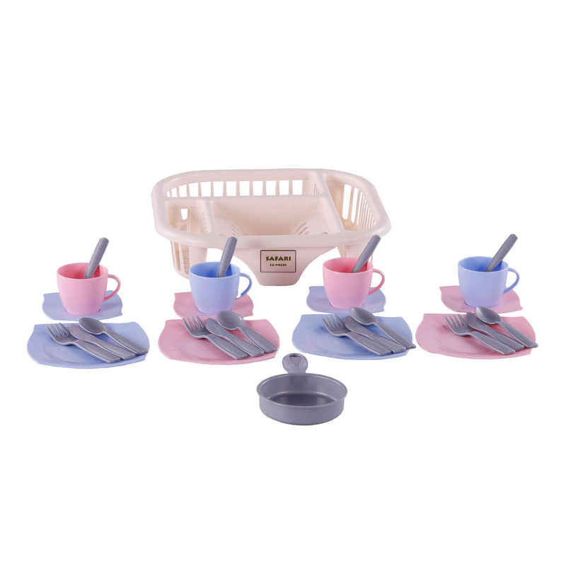 Load image into Gallery viewer, Cavallino servies met afwasrek roze, 30dlg.