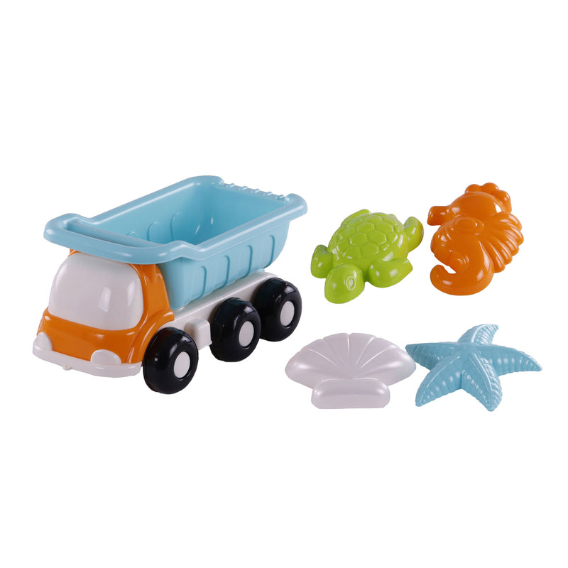 Afbeelding laden in galerijviewer, Cavallino strand kiepwagen met 4 zandvormen blauw
