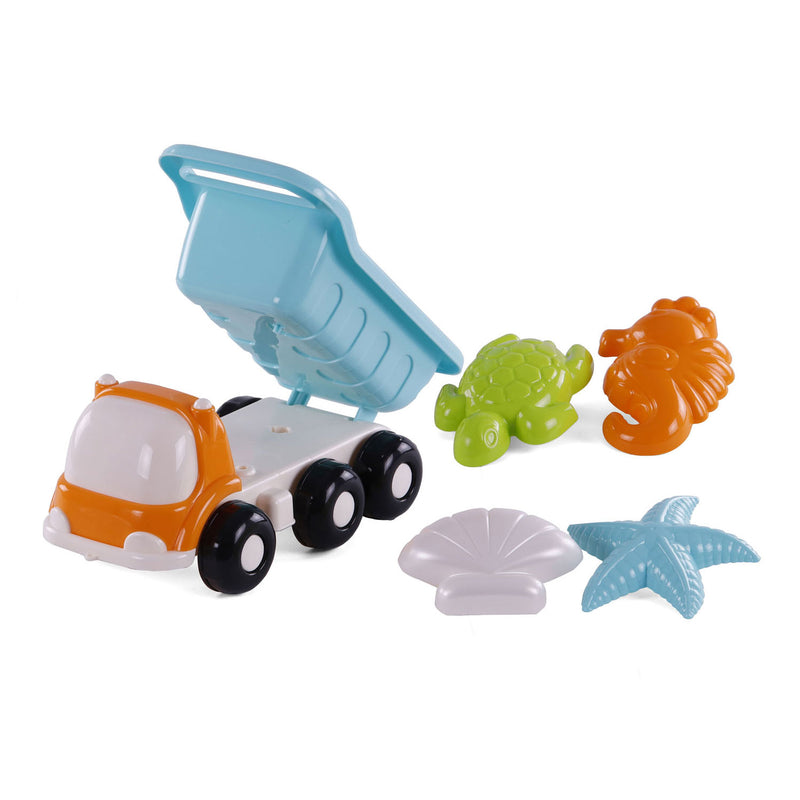 Afbeelding laden in galerijviewer, Cavallino strand kiepwagen met 4 zandvormen blauw