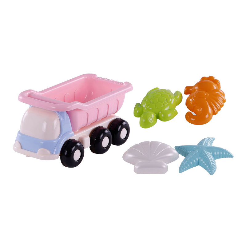 Chargez l'image dans la visionneuse de la galerie, Cavallino strand kiepwagen met 4 zandvormen roze