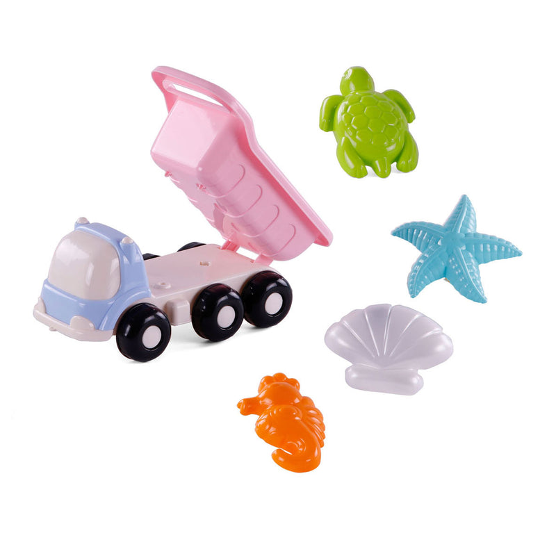 Chargez l'image dans la visionneuse de la galerie, Cavallino strand kiepwagen met 4 zandvormen roze