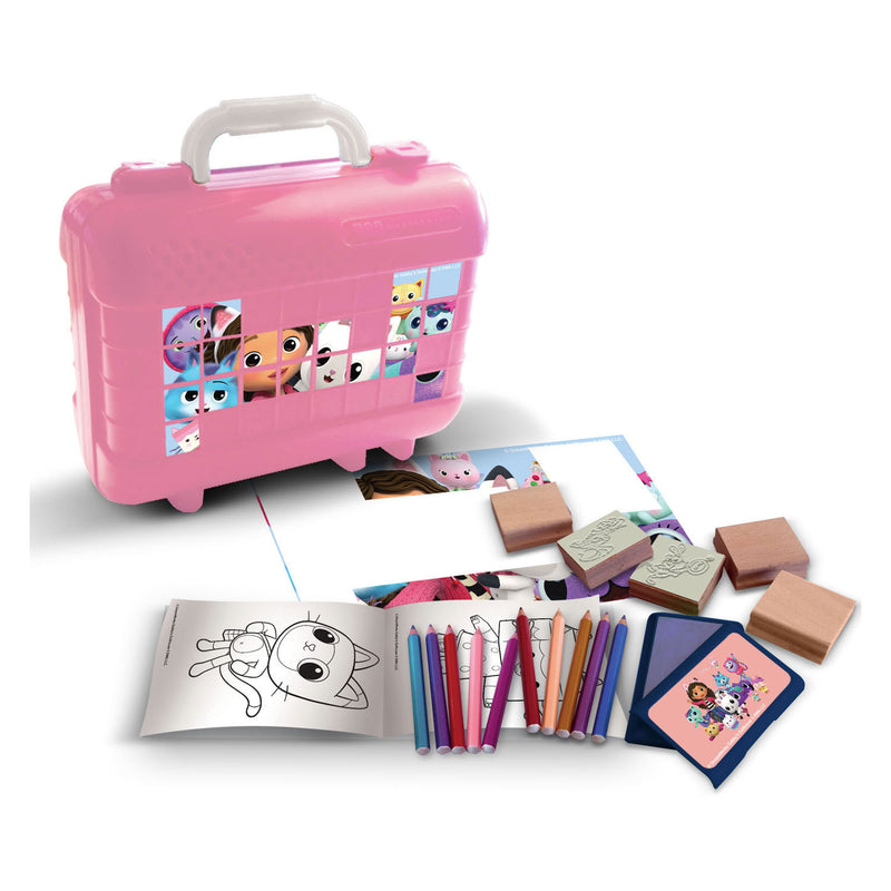 Afbeelding laden in galerijviewer, Multiprint gabby's poppenhuis reis stempel- en kleurkoffer