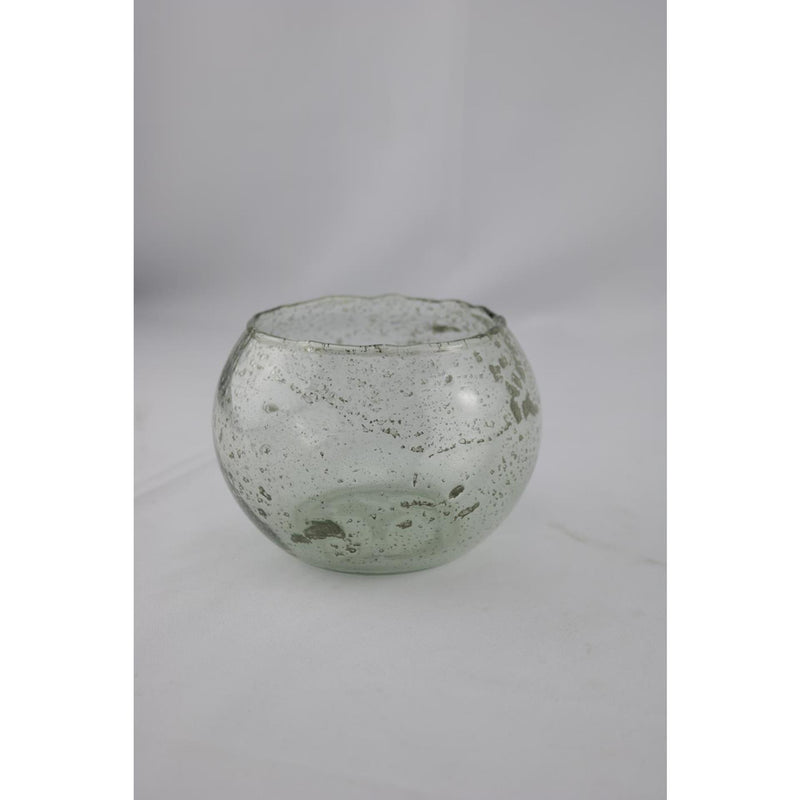 Afbeelding laden in galerijviewer, Mansion atmosphere vaas bol bubbel glas 14x14x10cm
