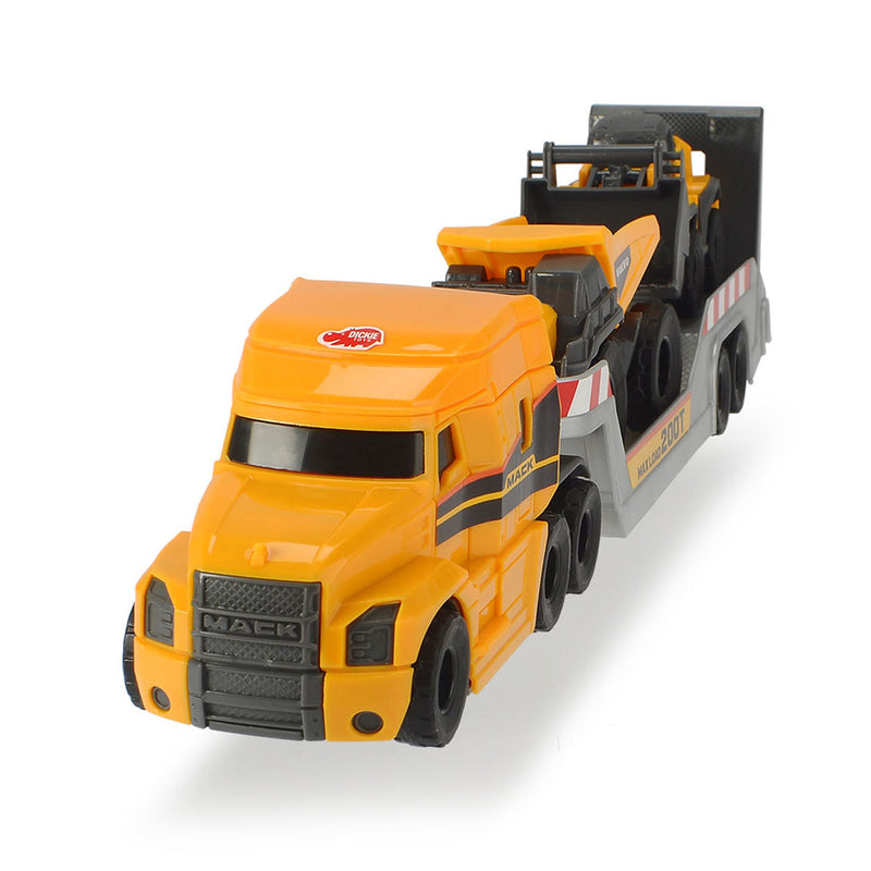 Load image into Gallery viewer, Dickie Volvo Micro Transporter met Werkvoertuigen